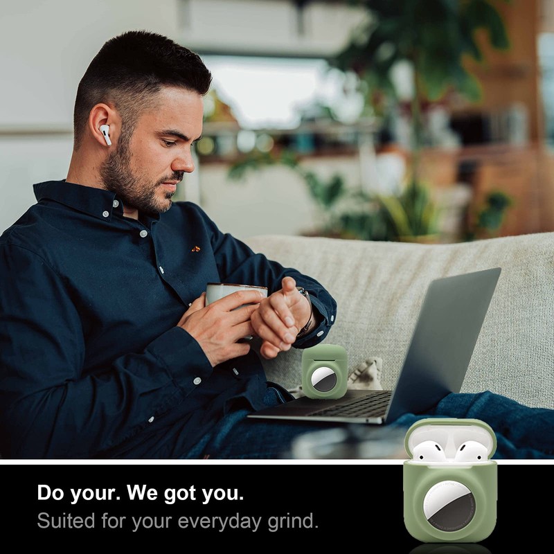 2 in 1 Silicone Protective Skin Cover Compatible with AirPod