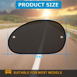 Mandark Car Side Window Shade, 4PCS Vehicle Sunshine Glare & UV Rays Protection Sunshade with Suction Cups, Automotive Sun Blocker Screen Accessories, Universal Fit (25.59 x 14.96 inches)