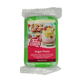 FunCakes Pasta di Zucchero Spring Green: facile da usare, liscia, flessibile, morbida e pieghevole, perfetta per decorare torte, halal, kosher e senza glutine. 250 gr
