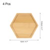sourcing map 4PCS Hexagon Coasters for Drink, Mosaic Bamboo Coasters,