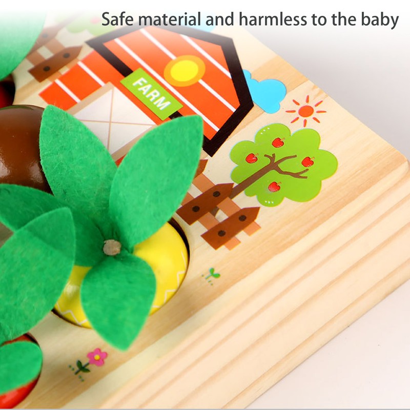 Baby Carrot Harvest Game Wooden Carrots Shape Sorting Matching Puzzle