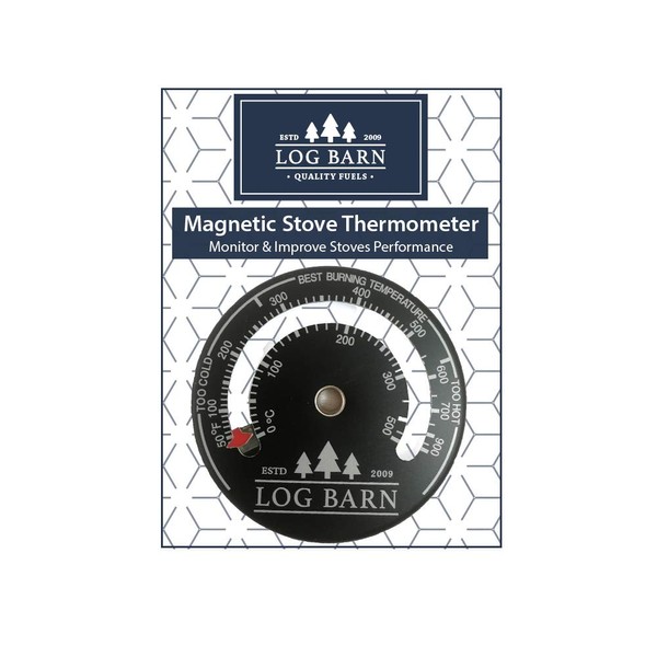 Log-Barn Magnetic Log Burner & Stove Thermometer for Stoves Surface