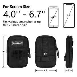 BOOSTEADY Backpack Strap Pouch, Smartphone Strap Pack, Backpack Attachment Bag for Hikers