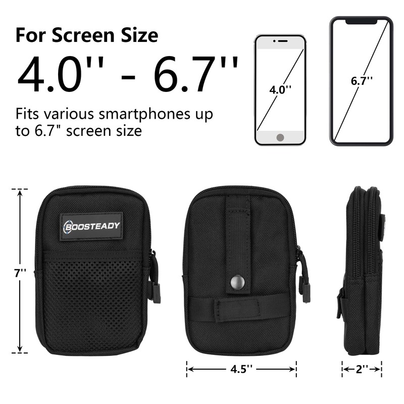 BOOSTEADY Backpack Strap Pouch, Smartphone Strap Pack, Backpack Attachment Bag
