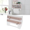 Plastic Wrap Storage Rack Cling Film Dispenser Cutter Paper Towel