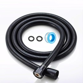 Shower Hose, 79 inch Long Replacement Shower Hoses, Stainless Steel Leakproof Shower Pipe, Anti-Explosion & Anti-Kink and High Pressure Resistant Replacement Hose, for Pet Bathing Cleaning (Black)