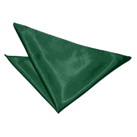 Trimming Shop Stylish Italian Square Satin Handkerchief for Formal Wear, Weddings, Prom, Celebration, Prom, Parties - Unisex, Classic Design (23cm, Dark Green)