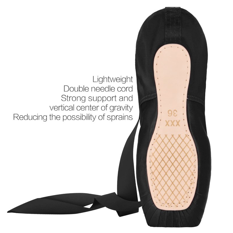 IJONDA Zapatillas de Punta de Ballet Dance para Mujer Pointe