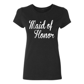 P&B The Brides Maid of Honor Women's T-Shirt, M, Black