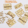 8Pcs Mini Hinges,Small Box Hinges,Mini Solid Brass Cabinet Drawer Butt