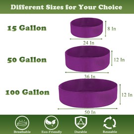 Maius Potato Grow Bag, 15/50/100 Gallon Grow Bag Raised Garden Bed Bag Round Breathable Planting Grow Container for Potato Tomato Carrot