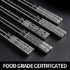 5 Pairs Metal Chopsticks, 316 18/10 Stainless Steel Chopsticks with