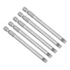 sourcing map 5 Pcs 6mm Slotted Tip Magnetic Flat Head