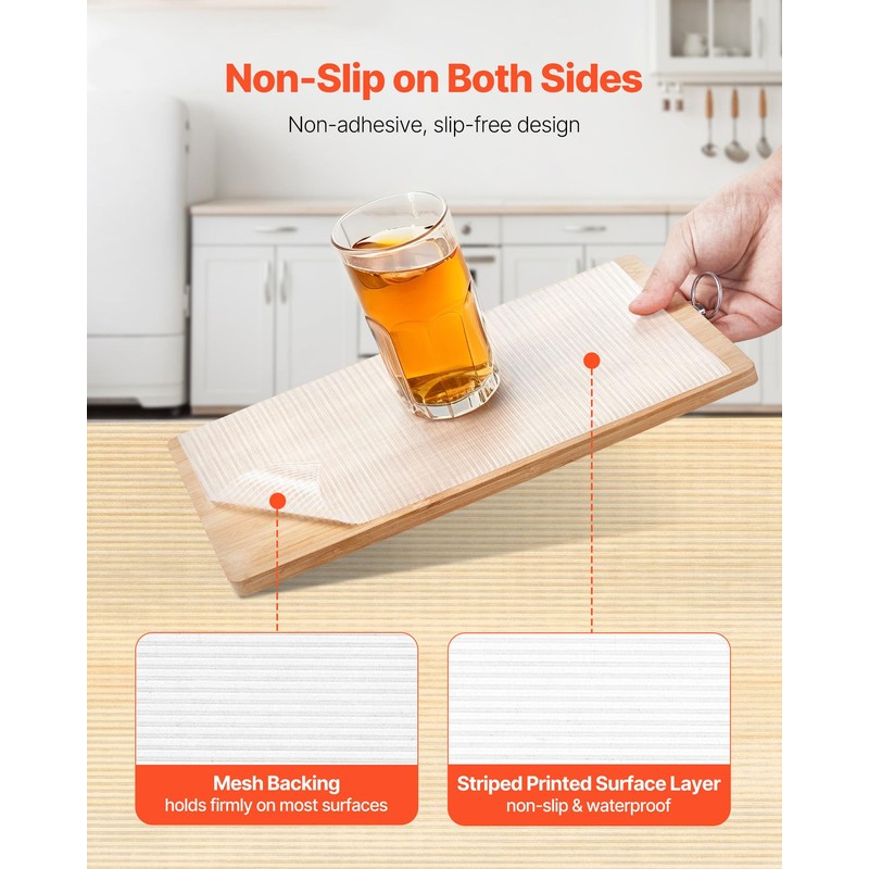 VEVOR Shelf Liner, Drawer Liner for Kitchen Cabinet, Non-Adhesive Non-Slip