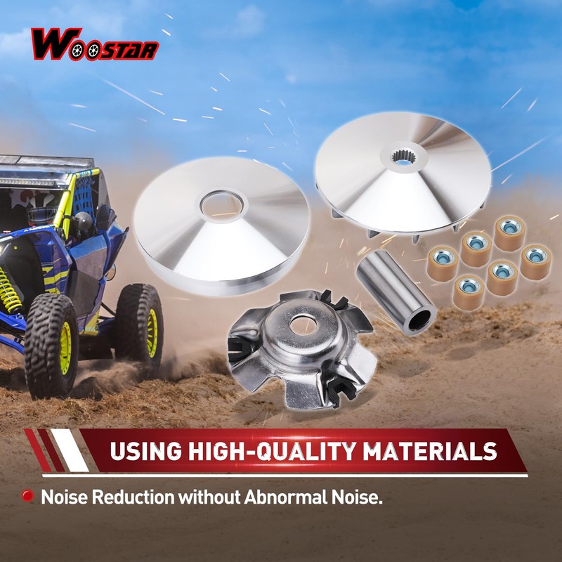 WOOSTAR Complete Variator Roller Assembly Replacement for 4 Stroke GY6