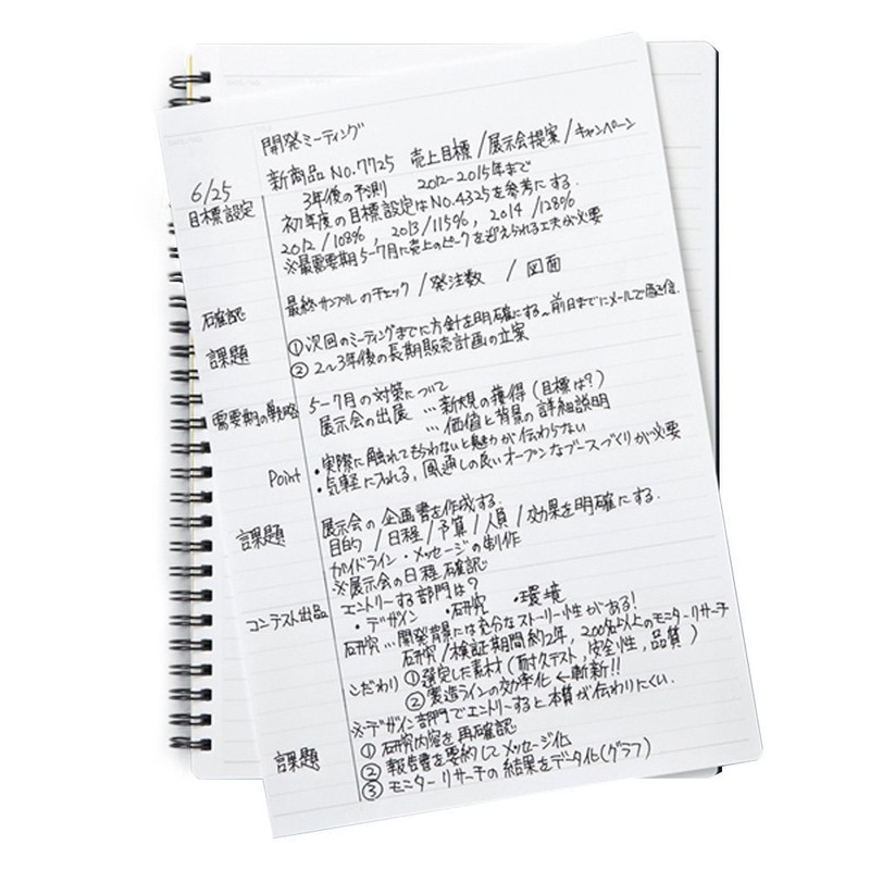 Maruman N195A Mnemosyne Notebook, 0.3 inch (7 mm) Ruled A5