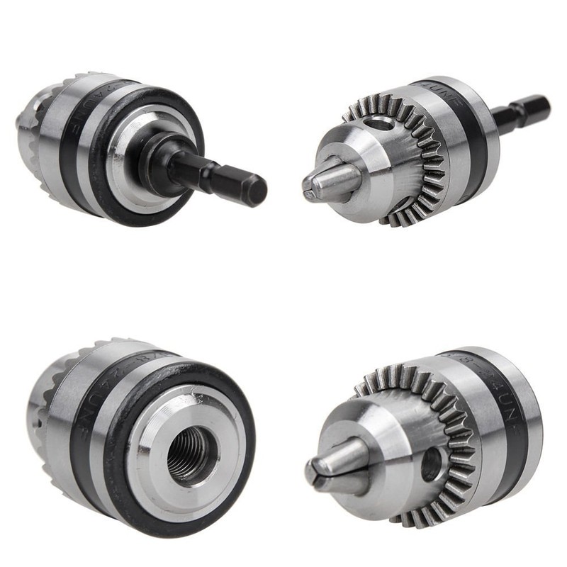 Bestgle 1.5-10mm Capacity Mount 3/8-24UNF Drill Chuck 1/4" Hex Shank