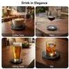 YONGHEE Black Marble Coasters Set of 4, Elegant Black &