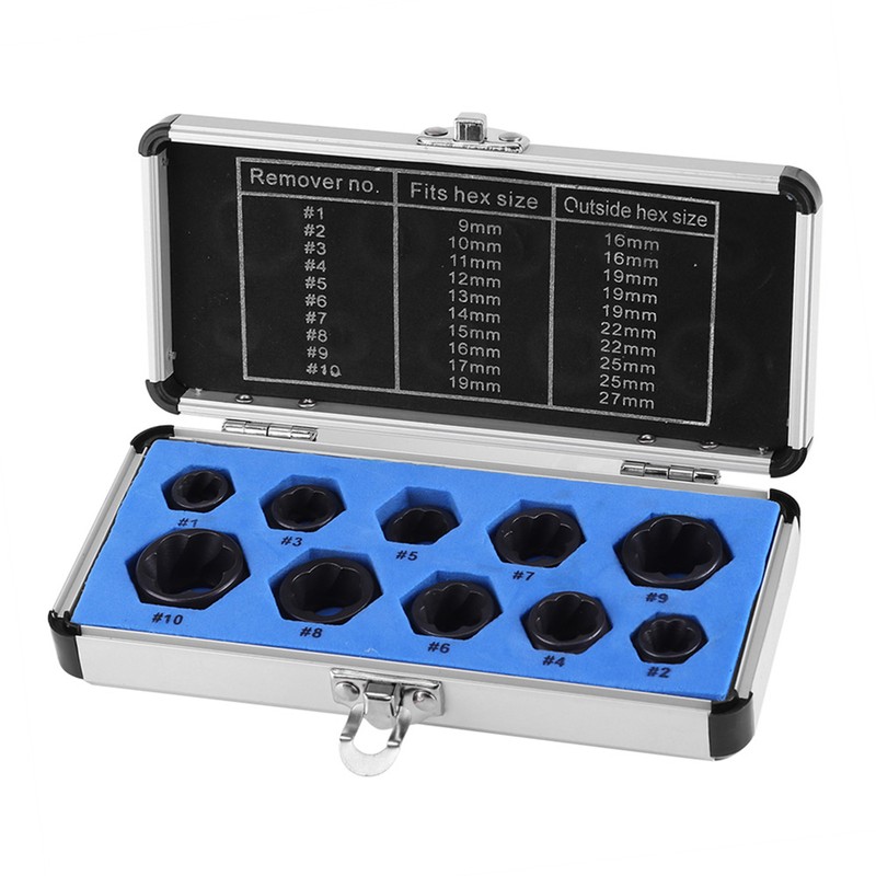 10 Pieces Damaged Bolt Nut Screw Remover Extractor Removal Set