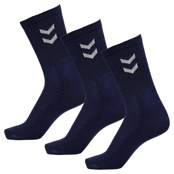 hummel 3-Pack Basic Socks Navy Blue Size 10, navy