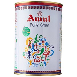 Amul Pure Ghee Clarified Butter, 1 Litre (Pack of 2)