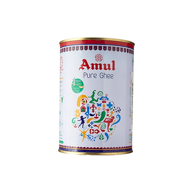 Amul Pure Ghee Clarified Butter, 1 Litre (Pack of 2)