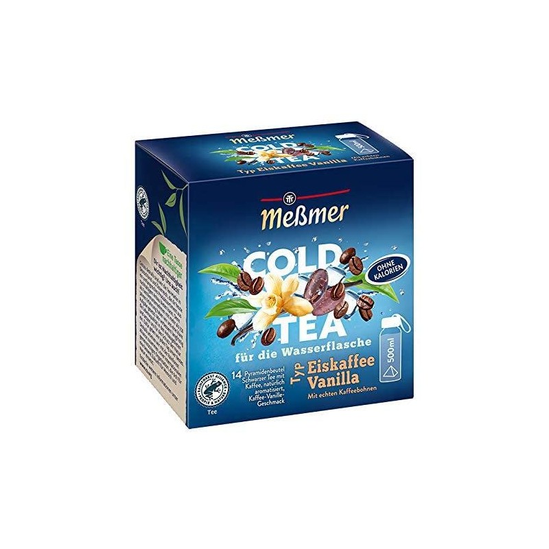 Me?mer Cold Tea Eiskaffee-Vanilla, 14 Pyramidenbeutel / 6er Pack