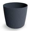 Prosperplast Milly Round Vertical Stripe Flower Pot for Indoor and