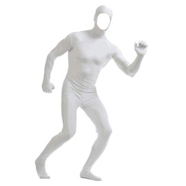 Gaoin - Disfraz de elastano abierto para hombre y mujer, Blanco, X-Large