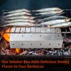 2pcs Stainless Steel Smoker Box for Gas Grill, Optimized Airflow