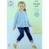 King Cole Girls Knitting Pattern Bobble Cardigan and Easy Lace