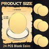 weparmeety 24 Pcs Blank Challenge Coin, Engraving Blanks Coins Threaded
