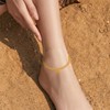 ankbrats Gold Layered Ankle Bracelet for Women, 18K Gold Plated