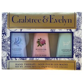 CRABTREE & EVELYN Lavender, Rosewater & Goatmilk Hand Therapy Set (3 x 100g)