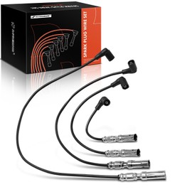 A-Premium - Juego de 4 cables de bujía compatibles con Volkswagen Beetle 2001-2005, Golf 2001-2006, Golf City 2007-2010, Jetta 2001-2005, Jetta City 2007-2009, L4 2.0L SOHC