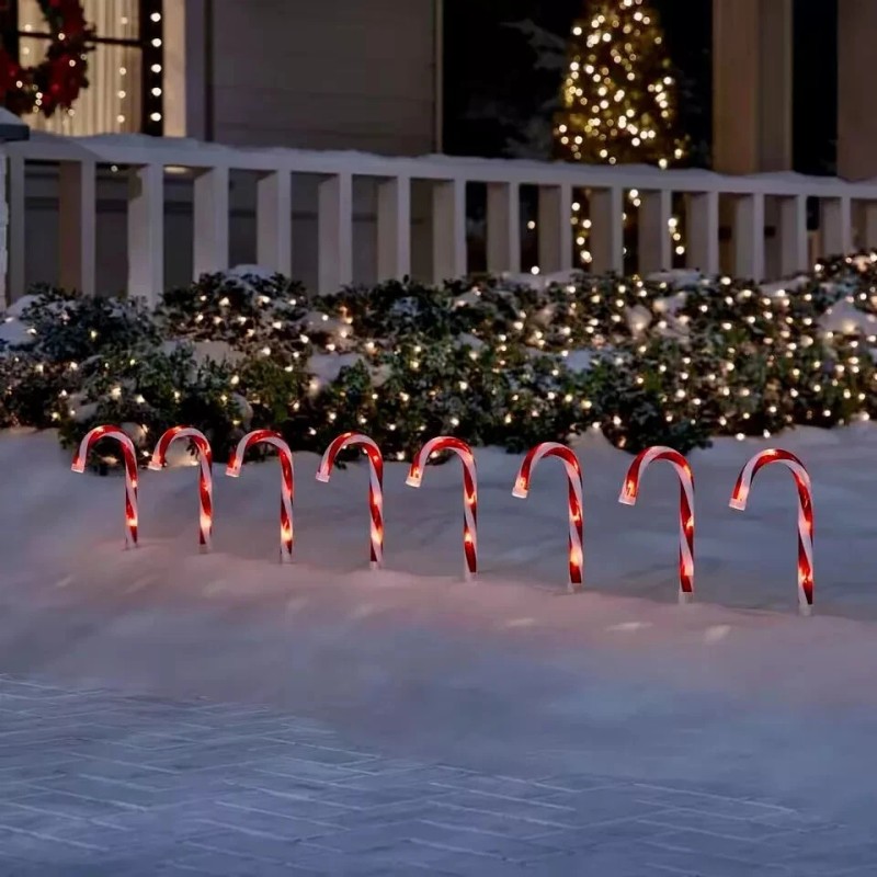 Home Accents Holiday 16 in. Warm White Candy Cane LED