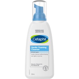 CETAPHIL Gentle Foaming Cleanser 236 ml, Face Wash for Sensitive Skin, Suitable for All Skin Types, With Glycerin & Panthenol, Hypoallergenic, Dermatologist Tested