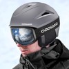 Odoland Snow Helmet, Ski Helmet with Ski Goggles for Snow