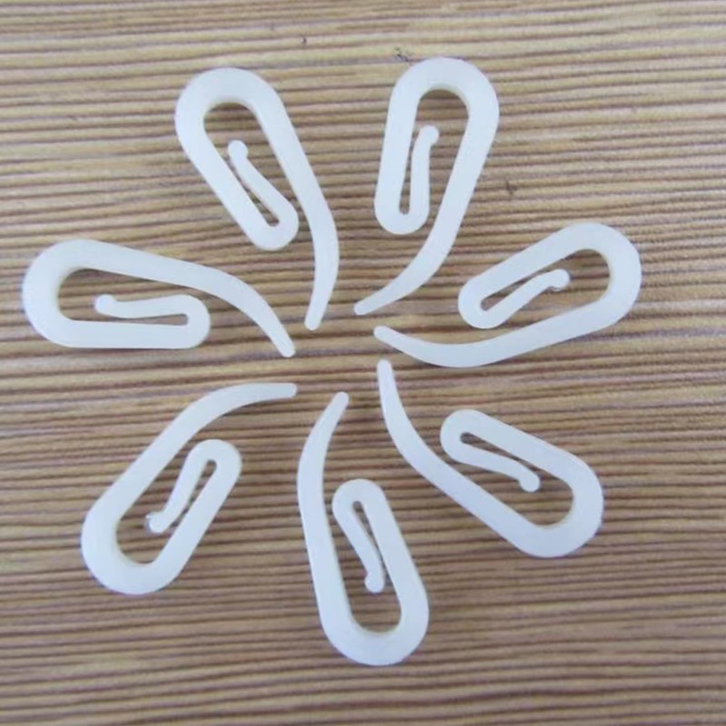Curtain Hooks – 100-Pack Plastic Curtain Hooks, 2.8cm x 1.2cm,