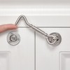 2 Packs Brushed Nickel 4”Hook and Eye Gate Door Latch,Solid