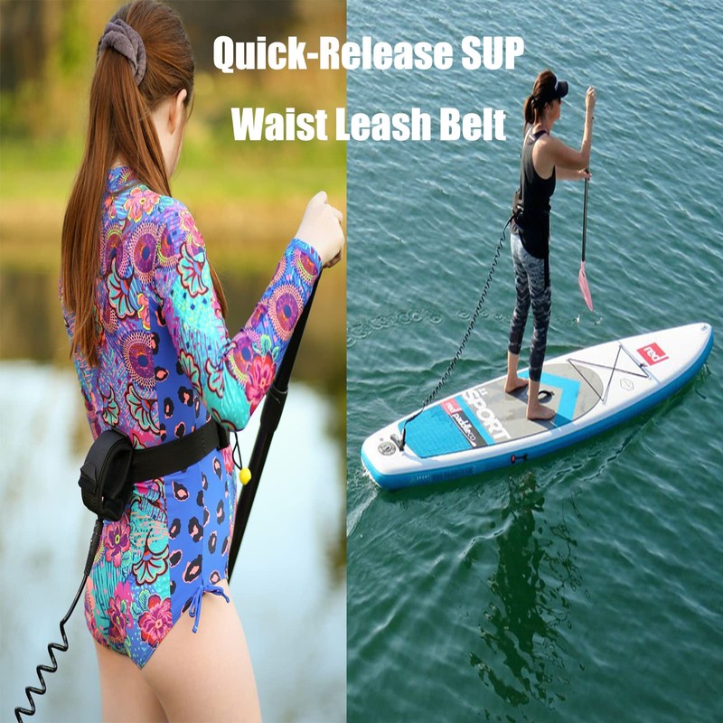 Gekufa SUP Waist Leash Quick Release Adjustable Waist Belt Leash