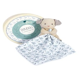 Doudou et Compagnie DC3965 Organic Flat Dog Comforter Blue 25cm
