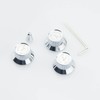 Wwomusic 3PCS Silver Metal Electric Guitar Top Speed Control Knobs