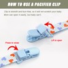 Demearly Pacifier Clip 3/4" Bib Clips Girls Baby for Pacifier