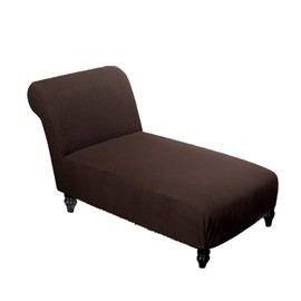 Armless Lounge Chaise Slipcover, Stretch Chaise Chair Covers for Living Room Chaise Slipcover Armless Chaise Lounge Indoor Slipcover for Bedroom Chaise Soft Jacquard Fabric Machine Washable