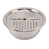 3pcs Stainless Steel Drain Basket Vegetable Cutter 3 in 1
