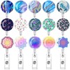 Daisy Marble Puppy 15 Pack Retractable Id Badge Clip Holder