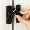 Mooche Door Latch Black Door Hook and Eye Latch, Zinc