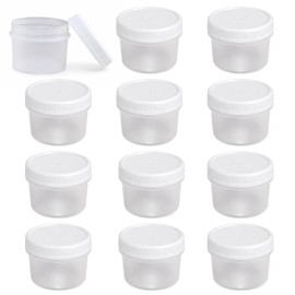 Gubilacrum Sauce Pots, 12 Small Containers with Lids for Food Storage, 120 ml Capacity 6.5×6×5 cm Dimensions, Compact Sauce Pots with Lids for Kitchen Organisation, Suitable for Most Meople