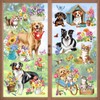 decalmile Spring Dog Cat Double Sided Window Clings Golden Retriever